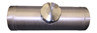 A close up of the top of a metal pipe