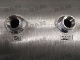 A close up of the side of a metal tank