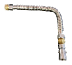 A stainless steel hose with an end cap.
