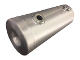 A silver cylinder with a black dot on it.