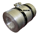 A large metal cylinder with a black strap around it.