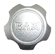 A silver cap with the letters bam on it.