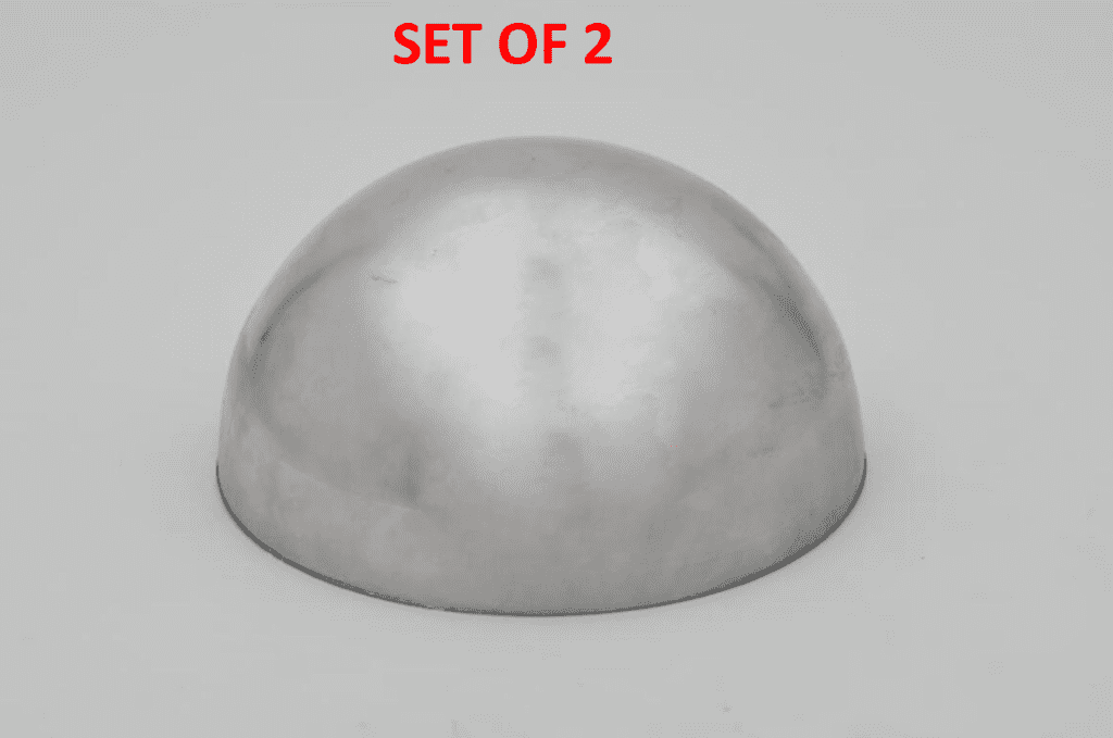 A set of two metal balls with a white background