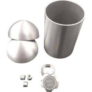 DIY Aluminum Custom Oil Tank Kit – 5 inch Domed end caps, Chopper, Bobber, -Badass cap